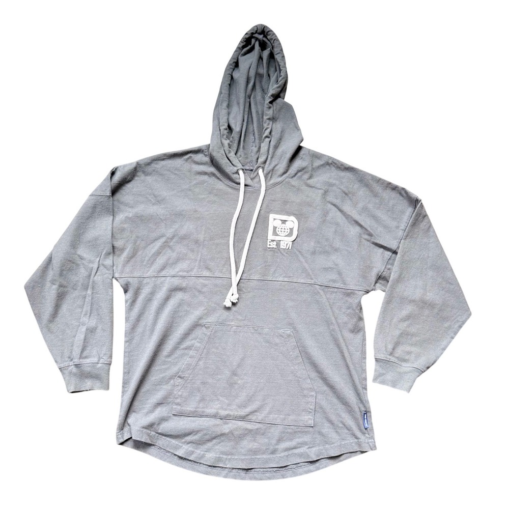Disney Parks Spirit Jersey Hoodie Women Size M Gray Excellent Walt Disney World